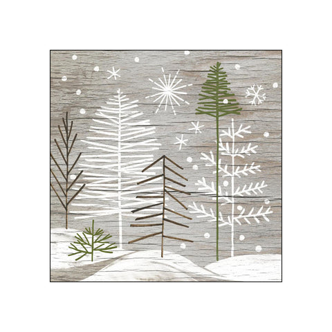 Trees on Wood • Beverage Napkins