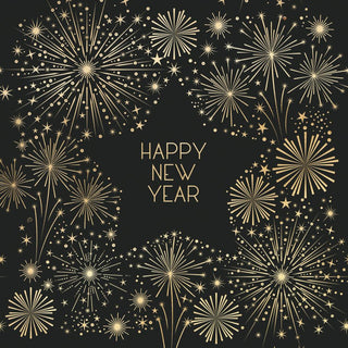 Golden New Year • Beverage Napkins