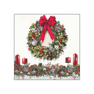 Bow on Wreath • Beverage Napkins