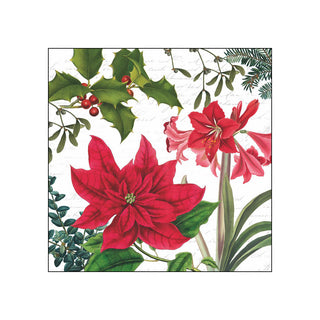 Christmas Plants, white • Beverage Napkins
