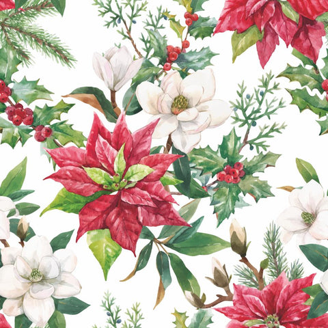 Christmas Florals • Beverage Napkins
