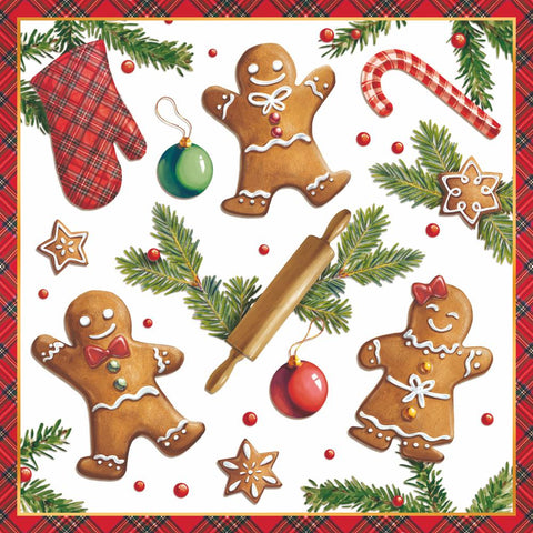 Gingerbread Cookies • Beverage Napkins