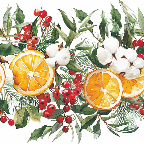 Winter Oranges • Beverage Napkins