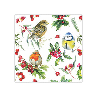 Birds in Winter • Beverage Napkins