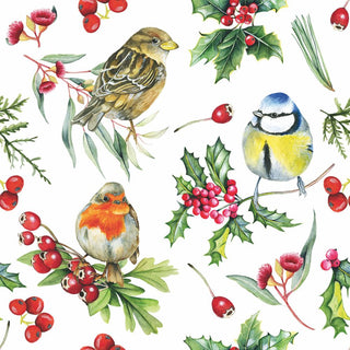 Birds in Winter • Beverage Napkins