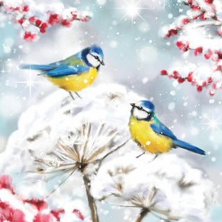 Birds in the Snow • Beverage Napkins