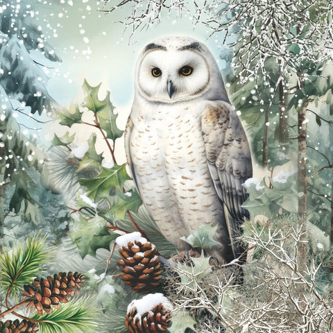 Snowy Owl • Beverage Napkins