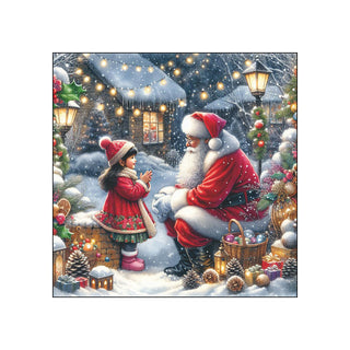 Talking to Santa • Beverage Napkins