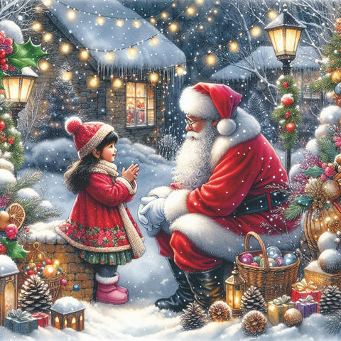 Talking to Santa • Beverage Napkins