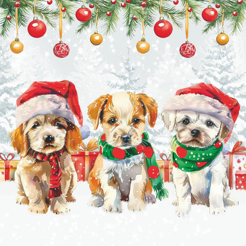 Funny, Cute Puppies • Beverage Napkins