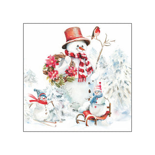 Sporty Snowmen • Beverage Napkins