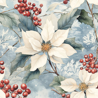 Winter Poinsettia • Beverage Napkin