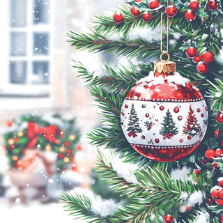 Decorated Bauble • Beverage Napkin