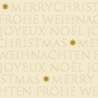 Christmas Letters, off-white Embossed Beverage Napkins