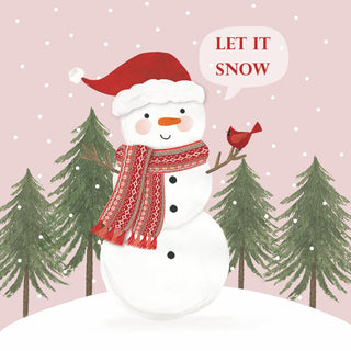 Snowman in Rosé • Lunch Napkin