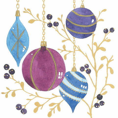 Ornaments, purple • Lunch Napkins
