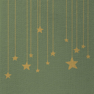 Stars on Canvas, green • Embossed Lunch Napkins