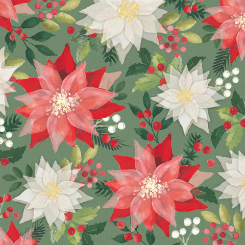 Merry Poinsettia • Lunch Napkin