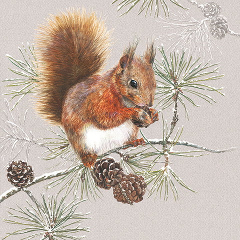 Squirrel in Winter • Lunch Napkin