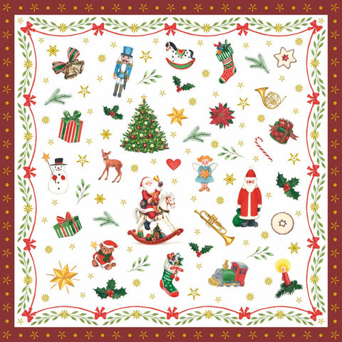 Ornaments All Over, red • Lunch Napkins