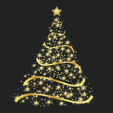 Shining Tree, black • Lunch Napkins