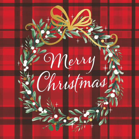 Christmas Plaid, red • Lunch Napkins