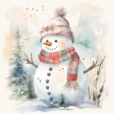 Snowman in Nature • Lunch Napkins