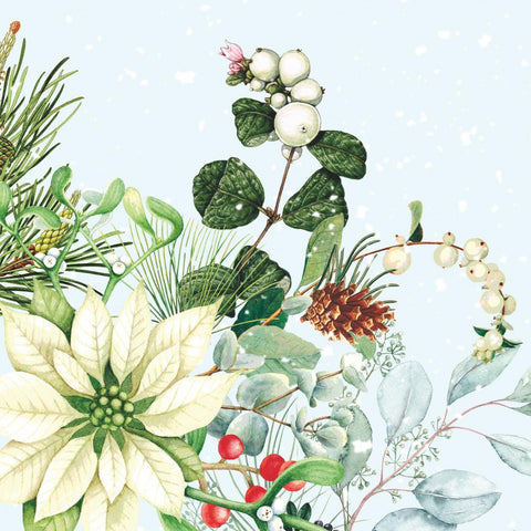 White Poinsettia • Lunch Napkins