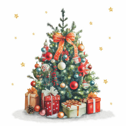 Decorated Christmas Tree • Lunch Napkins