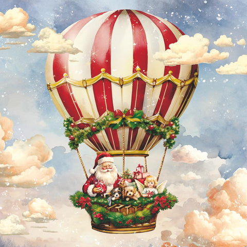 Santa's Air Balloon • Lunch Napkins