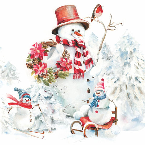 Sporty Snowmen • Lunch Napkins