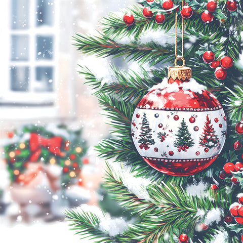 Decorated Bauble • Lunch Napkin