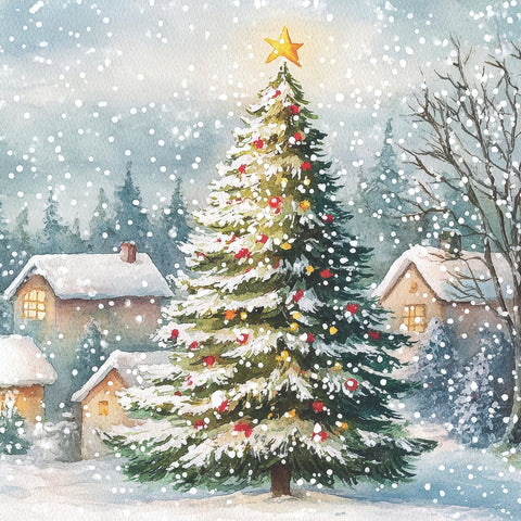 Tree in Snow • Lunch Napkin