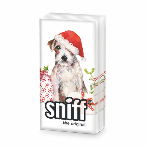 Christmas Pup Sniff Tissues