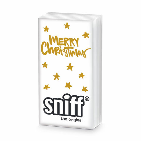 Merry Christmas gold Sniff Tissues