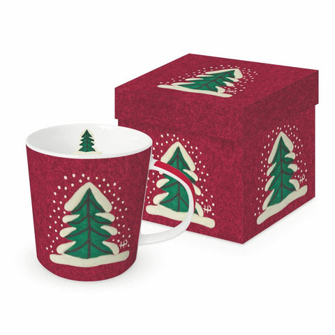 Fir Tree in Snow • Mug, gift-boxed