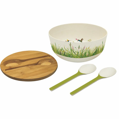 Meadow Buzz Bamboo Salad Bowl