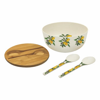 Lemon Musée Bamboo Salad Bowl Set