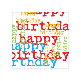 Birthday Graphic Multi • Beverage Napkins