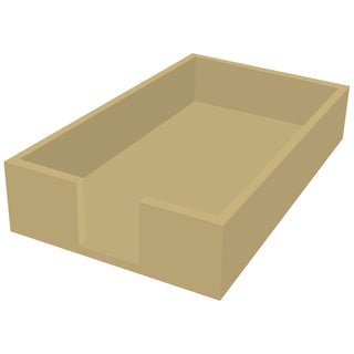 Lacquered Wood Napkin Caddy • Gold (Guest Towel Size)