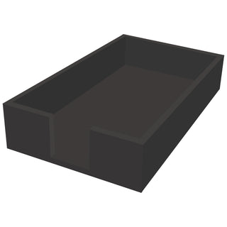 Lacquered Wood Napkin Caddy • Black (Guest Towel Size)