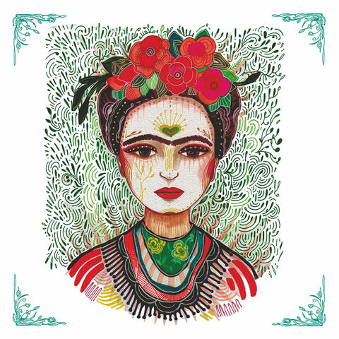 Frida: Memory the Heart Beverage Napkin