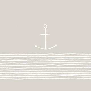 Pure Anchor, taupe Beverage Napkins