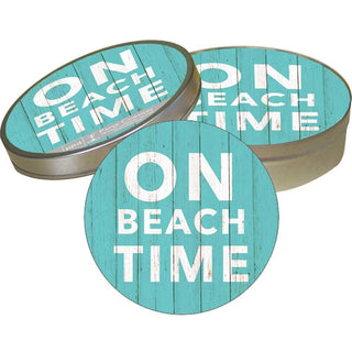 On Beach Time Pulpboard Coaster Set