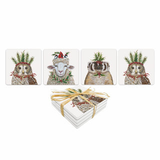 Christmas Parade Dolomite Coaster Set