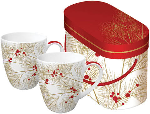 Winter Gold Double Mug Set