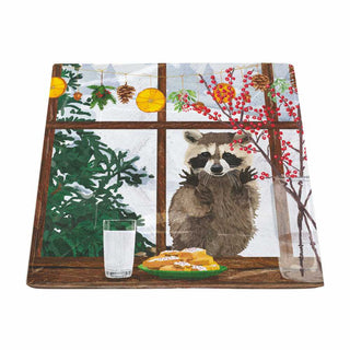 Hearth Time Raccoon Square Plate