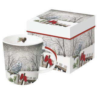 Wintry Owl gift-boxed mug