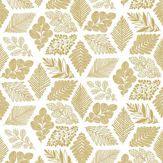 Pure Leaves, gold Beverage Napkins