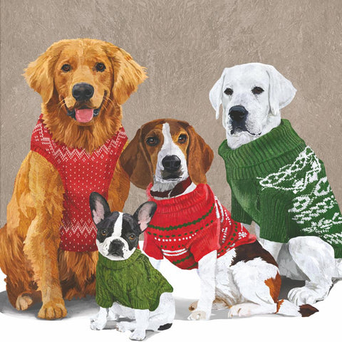 Sweater Dogs Beverage Napkins